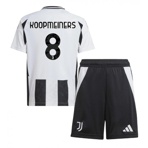 Fotballdrakt Barn Juventus Teun Koopmeiners #8 Hjemmedraktsett 2024-25 Kortermet (+ Korte bukser)